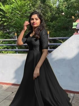 Net gown-Black