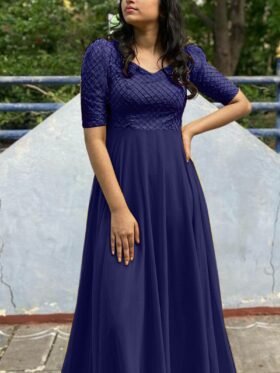 Net Gown-Nevy Blue