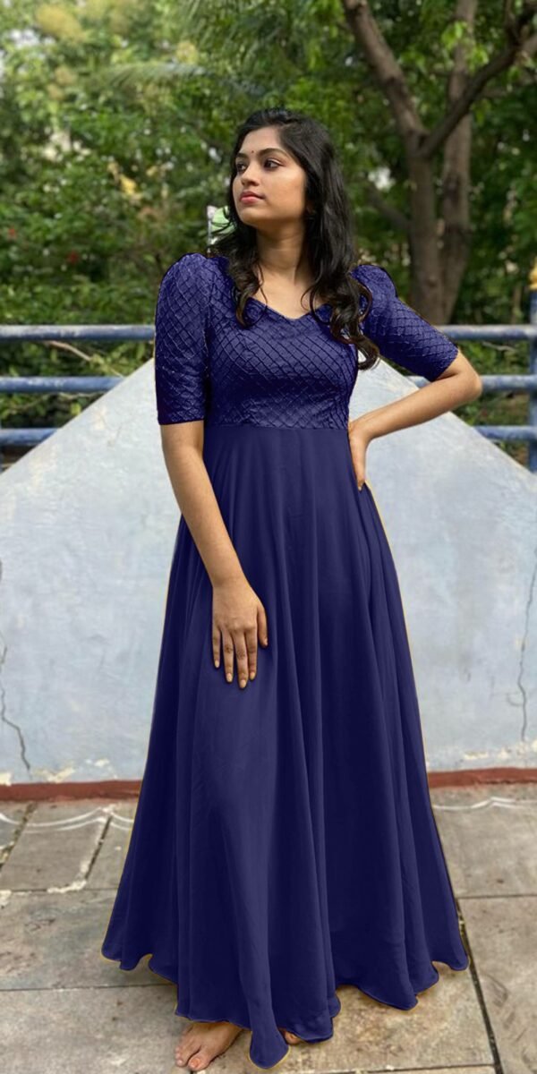 Net Gown-Nevy Blue