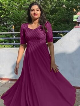 Net Gown-Purple Colour