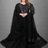 Soft Georgette Gown-Black Colour SIZE : - S M L XL 2XL 3XL