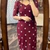 Soft Georgette Kurti Maroon Colour