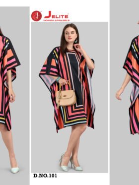 Kurti Kaftans Polyester Crepe With Digitally Printed Size - Free size ( M To 3xl)