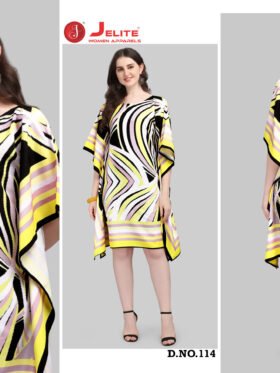 Kurti Kaftans Polyester Crepe With Digitally Printed Size - Free size ( M To 3xl)