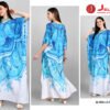 Afreen Kaftan Polyester Crepe Fabric With Digital Printing and Stone Work-Size - Free Size (fits up to 3Xl)