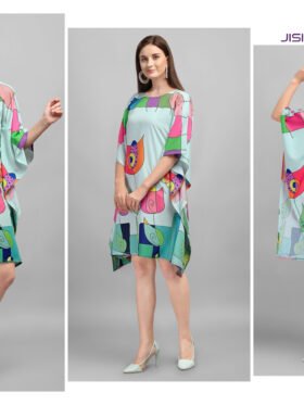 Kurti Kaftans Polyester Crepe With Digitally Printed Size - Free size ( M To 3xl)