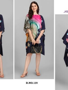 Kurti Kaftans Polyester Crepe With Digitally Printed Size - Free size ( M To 3xl)