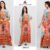 Afreen Kaftan Polyester Crepe Fabric With Digital Printing and Stone Work-Size - Free Size (fits up to 3Xl)