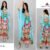Afreen Kaftan Polyester Crepe Fabric With Digital Printing and Stone Work-Size - Free Size (fits up to 3Xl)