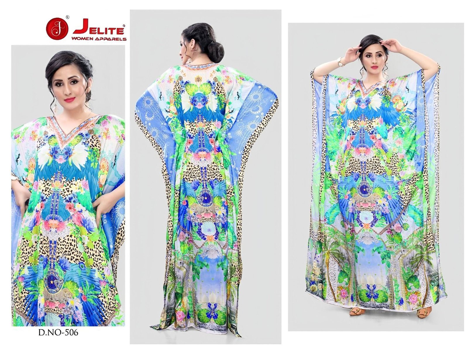 506 Kaftans (Kaftan - E - Nazakat) Smooth Satin Fabrics With Stone Work Size - Free Size (fits up to 5Xl)