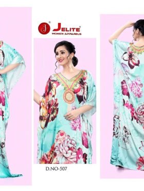 Kaftans (Kaftan - E - Nazakat) Smooth Satin Fabrics With Stone Work Size - Free Size (fits up to 5Xl)