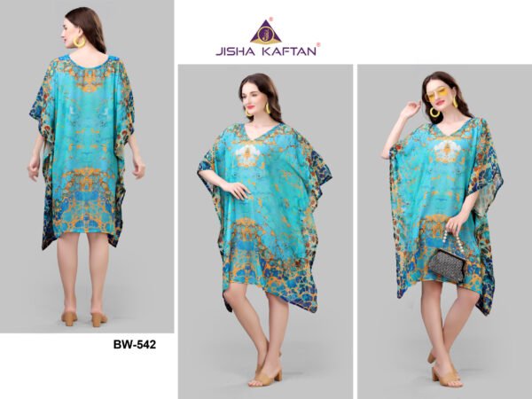 Beach Wear Kaftan Weightless Georgette With Digitally Printed Size - Free Size (Fits M to 3Xl)