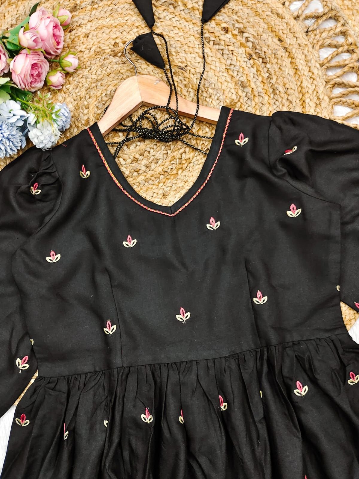 Gown with dupatta Colour-Black-5