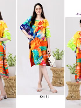 Kurti Kaftans Polyester Crepe With Digitally Printed Size - Free size ( M To 3xl)