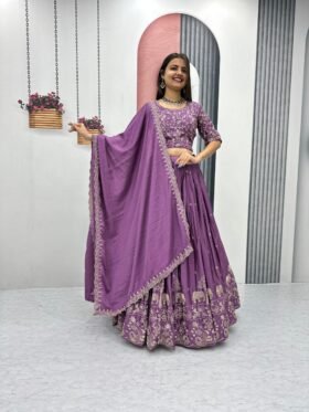  Launching New Festival Lehenga Choli Embroidery Thread Work