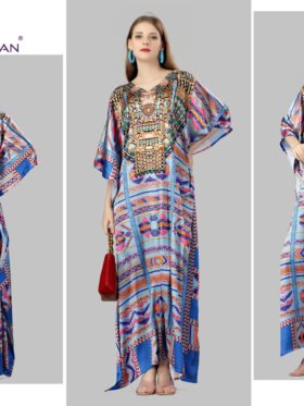 Kaftans (Kaftan - E - Nazakat) Smooth Satin Fabrics With Stone Work Size - Free Size (fits up to 5Xl)