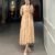 Polka Dots Print Georgette Long Frock