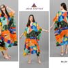 Rayon Kaftans Fabric - Poly Rayon With Digitally Printed Size - Free Size (fits up to 3Xl)