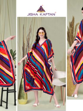 Rayon Kaftans Fabric - Poly Rayon With Digitally Printed Size - Free Size (fits up to 3Xl)