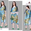 Rayon Kaftans Fabric - Poly Rayon With Digitally Printed Size - Free Size (fits up to 3Xl)