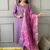 Viscone Chanderi Fabric straight Kurta And Pent With DUPATTA NAYLON TABY JACQUARD And Embroidery Work SIZE:S,M,L,XL,XXL