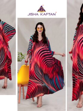 Silk Kaftan Fabric - Feather Silk With Digitally Printed Size - free size M to 3xl (fitting belt inside)