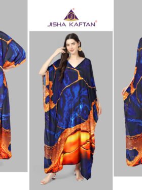 Silk Kaftan Fabric - Feather Silk With Digitally Printed Size - free size M to 3xl (fitting belt inside)