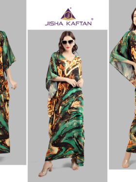 Silk Kaftan Fabric - Feather Silk With Digitally Printed Size - free size M to 3xl (fitting belt inside)