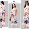 Silk Kaftan Fabric - Feather Silk With Digitally Printed Size - free size M to 3xl (fitting belt inside)