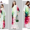 Silk Kaftan Fabric - Feather Silk With Digitally Printed Size - free size M to 3xl (fitting belt inside)