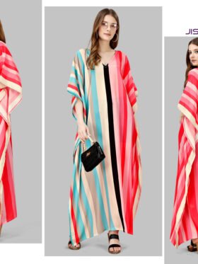 Silk Kaftan Fabric - Feather Silk With Digitally Printed Size - free size M to 3xl (fitting belt inside)