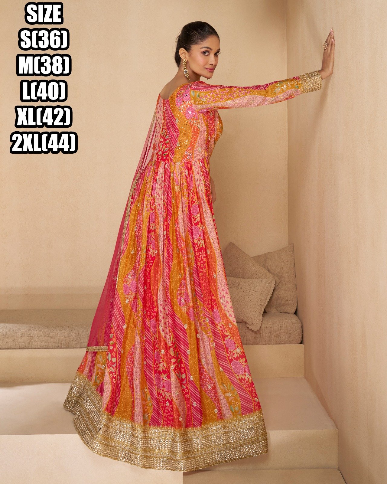 Anarkali Gown With Dupatta- 3.5