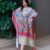 Kaftan Silk Gaji Digital Print with Gotta Patti Lace Border also comes with tassels