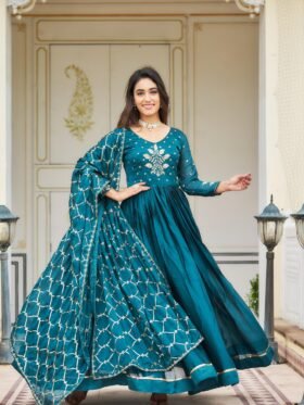 Gown & Dupatta Heavy sequence Embroidery Work