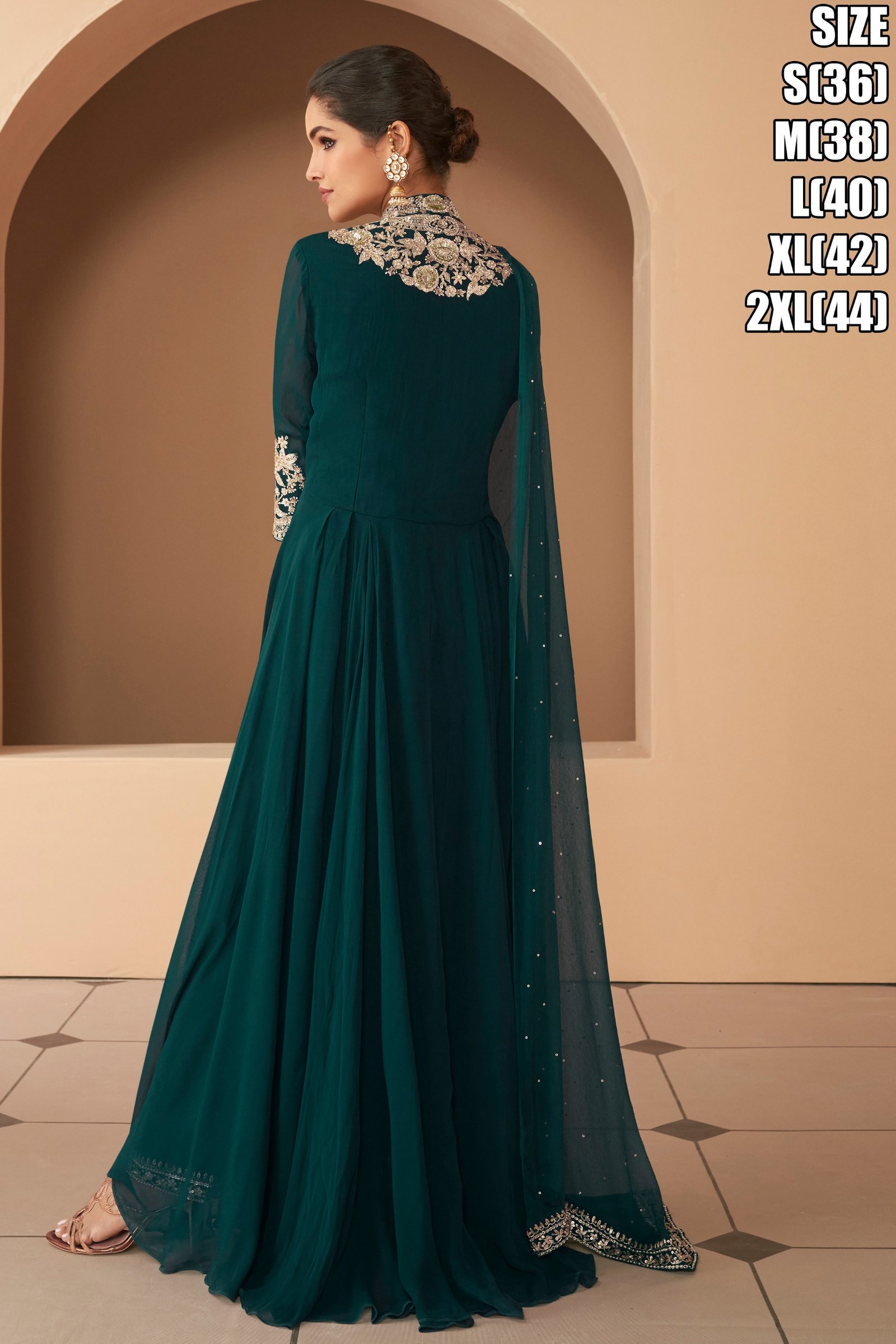 Kurti And Pant With Dupatta Sizes – S(36), M(38), L(40), Xl(42), XXL(44) Colour-Green -2