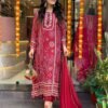 Kurti And Pent With Dupatta Red Kodi Suit Set SIZE - M L XL XXL