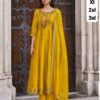 Kurti And Pent With Vichitra Silk Fabrics With Swarovski Diamond And 4 Side Jacquard Lace Dupatta