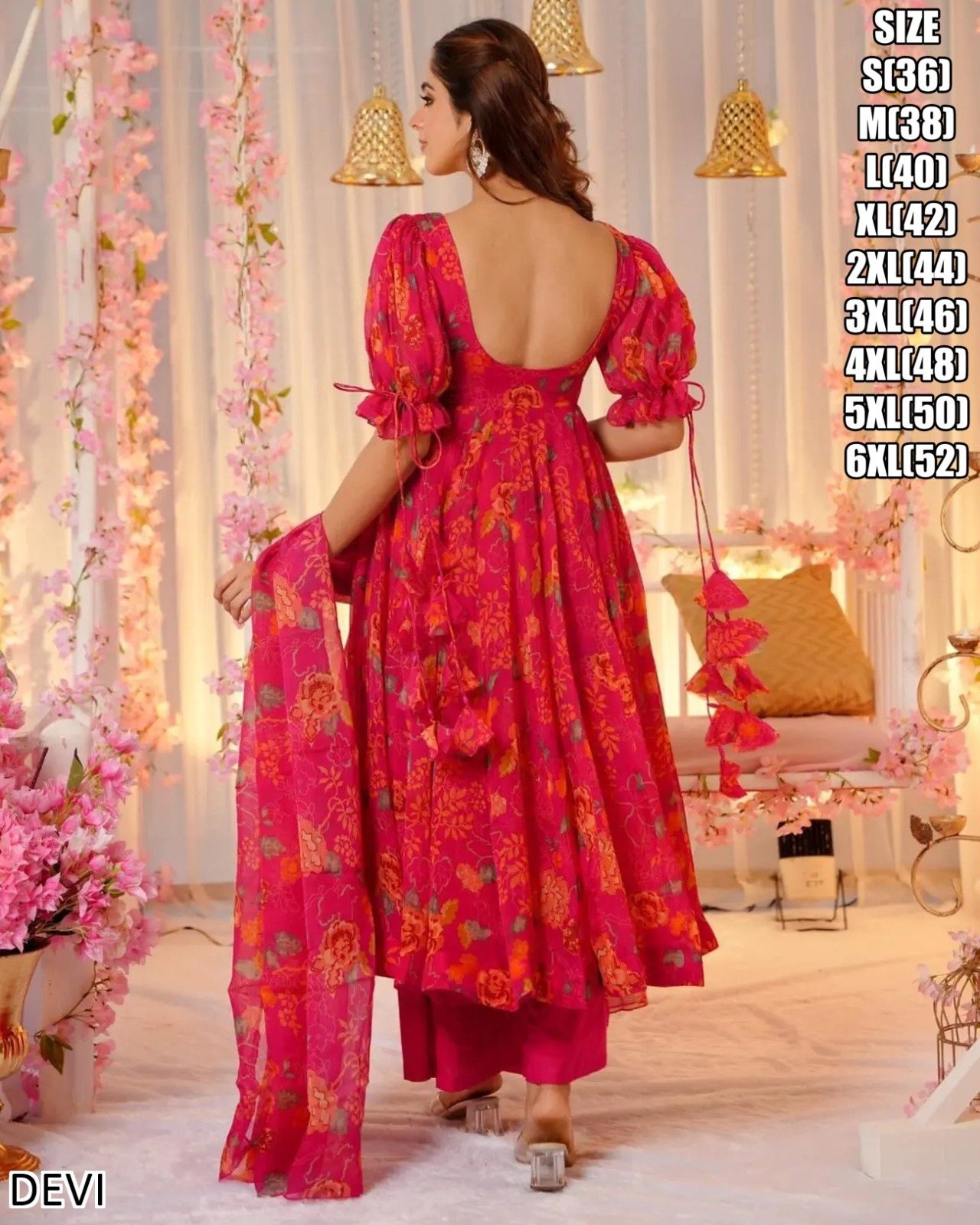 Kurti And Plazzo With Embroidery Work Dupatta -Red2