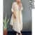 Kurti Pair With Dupatta Set Designer Party Wear S,M,L,XL,XXL Colour-Off White.