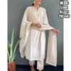 Kurti Pair With Dupatta Set Designer Party Wear S,M,L,XL,XXL Colour-White.