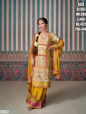 Kurti and Plazzo With Dupatta Premium Real Simar Silk With Pure Viscos Jacquard Silk Lace and Embroidery Work