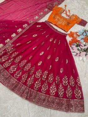 Lahenga Choli Bridal And Heavy Embroidery Sequence Work