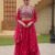 Lehenga Choli- Partywear Georgette Embroidered Lehenga Choli Set with Dupatta -Pink