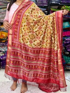 Patola Silk Dupatta-Red