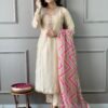 Kurta Pent Set With EMBROIDERY Work And PRINT Dupatta SIZE:S,M,L,XL,XXL