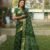 Saree Kanjivaram Border Bandhej Saree-Colour-Green