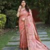 Saree Pasmina weaving on soft, smooth,flowing original Pashmina soft Cotton sarees