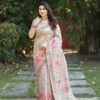 Saree Pasmina  weaving on soft, smooth,flowing original Pashmina soft Cotton sarees