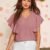 Wester Wear Designer stylish top in v neck with designer cap sleeve Size:S(36), M(38), L(40) & XL(42) Colour-Peach