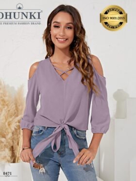 Western Wear Top Size: S(36), M(38), L(40) & XL(42) Colour-Light Purple